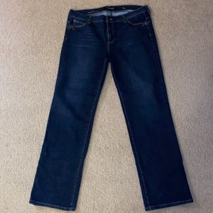 Dark denim straight leg Liverpool Jeans. Size 14.